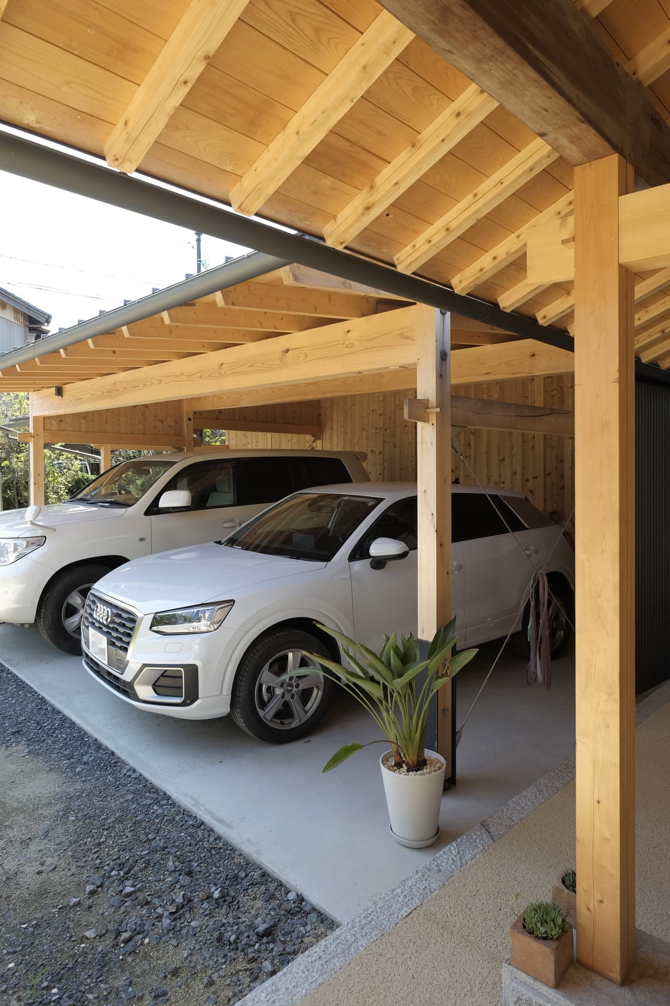 造家工房の木製ガレージ